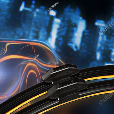Nettoyage de voiture Routine Essuie-glace pour voiture sans os 14 pouces Matériau de silicone Installation facile